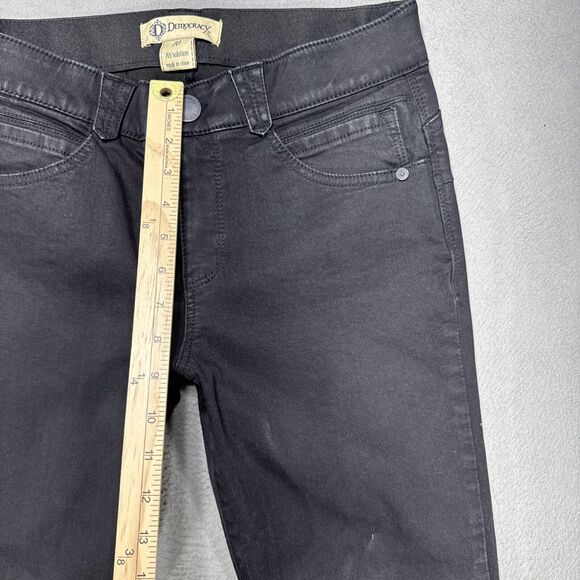 Democracy Ab Solution Jeans Womens 8 Black Stretch Skinny Preppy Gothic Denim - Picture 5 of 12
